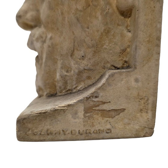 Image 1 of Französische Buchstützen aus Gips von Joanny Durand, Anfang des 20. Jahrhunderts