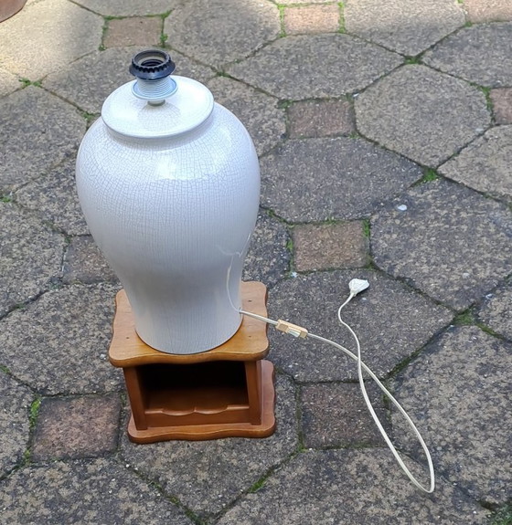 Beautiful ecru ceramic craquelé lamp base.🛋️ – Table lamps, Stone (photo 13 of 21)