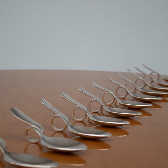 Image 1 of 12 Cucchiai da degustazione in argento di Broggi Milano