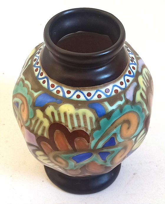 Image 1 of Jarrón de cerámica Bergen, década de 1920, altura 20,2 cm