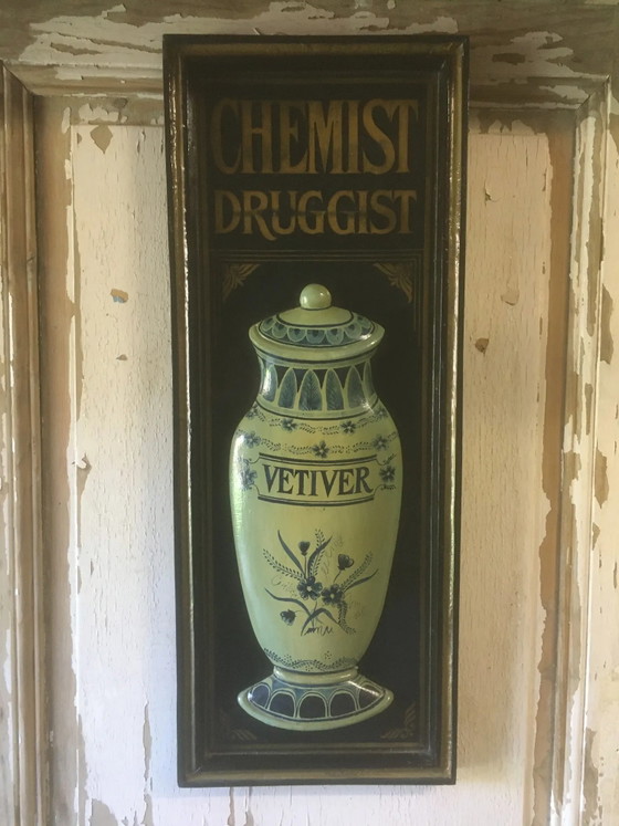 Pannello a rilievo in legno "Chemist Druggist" di Country corner – Decorazioni murali, Vintage (photo 11 of 11)