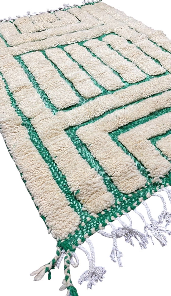 Image 1 of Authentischer handgeknüpfter Berberteppich aus dem Atlasgebirge – 150 x 100 cm – Wolle