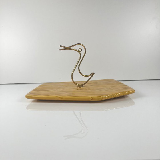 Image 1 of Plateau à fromage Vallauris, poignée canard , 1950/60