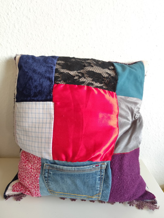 Image 1 of Handmade Patchwork Pillow Cover – One of a Kind | Unique Item