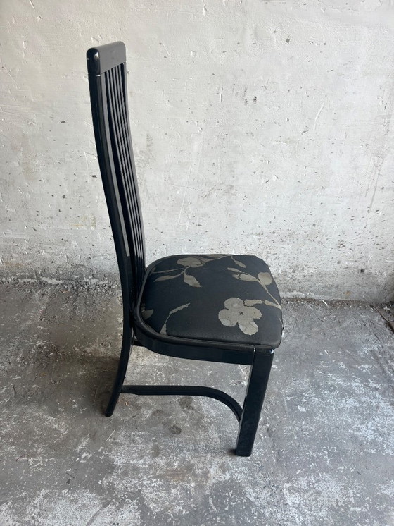 Image 1 of Satz von 6 Stühlen mit hoher Rückenlehne - 1980er Design