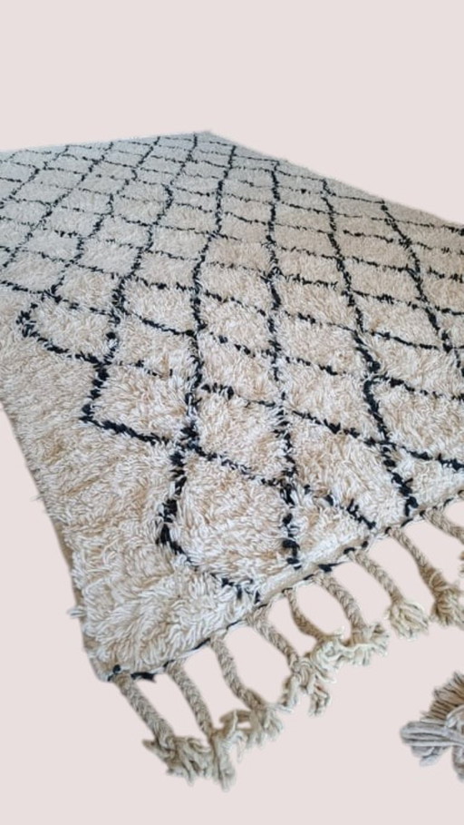 Tapis berbère en laine vierge Tapis marocain - 274 x 150 cm 300 x 200 m Type B21.3