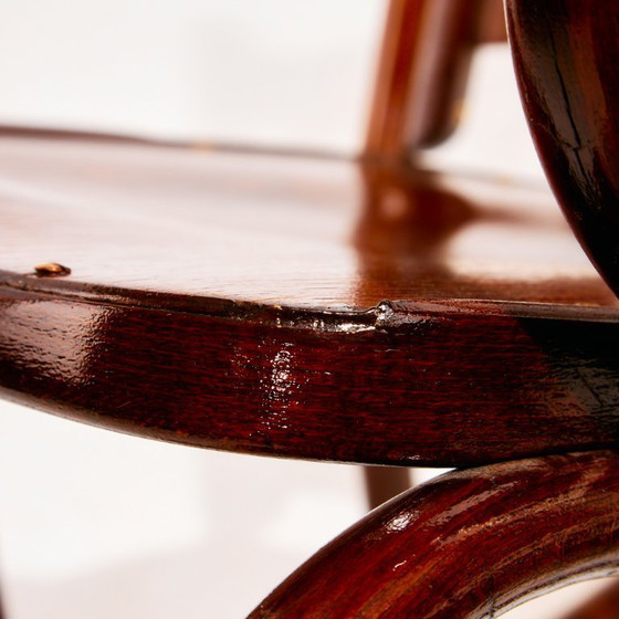 Image 1 of MK8961 Sedia a dondolo in faggio restaurata di Gustav Siegel per Jacob & Josef Kohn