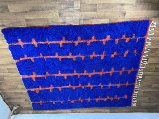 Traditioneller blauer Wollteppich 200 cm x 270 cm – Teppiche & Läufer, Wool (photo 6 of 9)