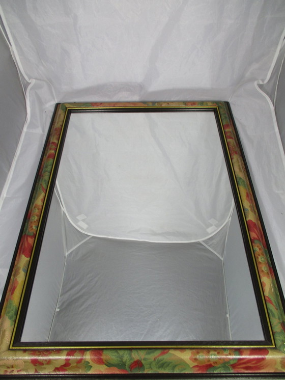 Image 1 of Miroir oriental avec cadre peint à la main - 2e moitié du 20e siècle