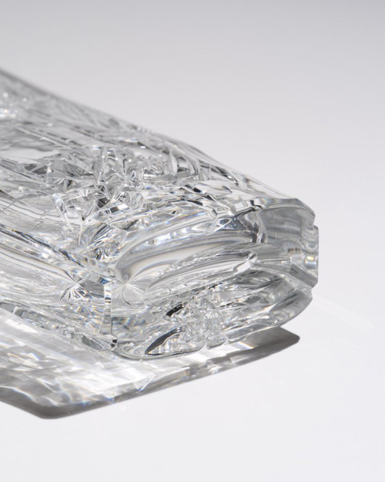 Image 1 of Jarrón "Cardo" de cristal de Bohemia de Josef Švarc Poděbrady Bohemia Glassworks checo en caja original