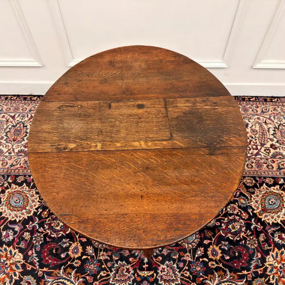 Antique English Drop-leaf Table, Wood, Klassiek (photo 5 of 9)