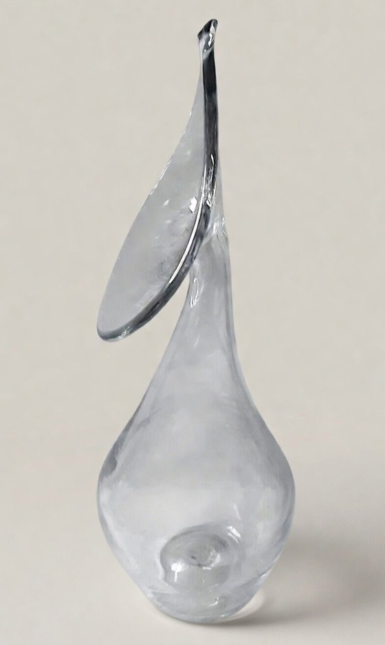 Image 1 of Exclusive 43 cm hand-blown glass vase by master glassblower Gerardo Cardinale