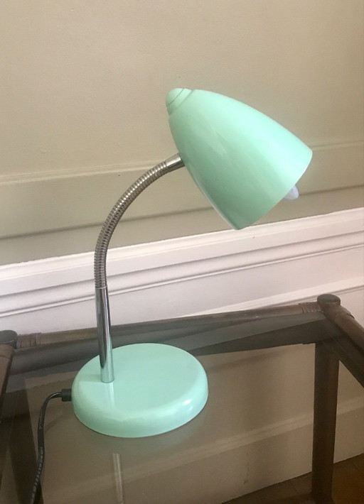 Turquoise blue flexible table lamp