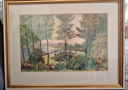 Aquarel A. Belot 1926
