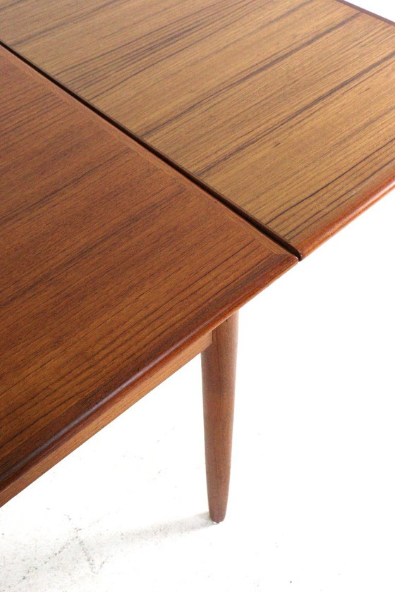 Vintage Danish Rectangular Extendable Teak Dining Table Restored – Wood (photo 9 of 15)