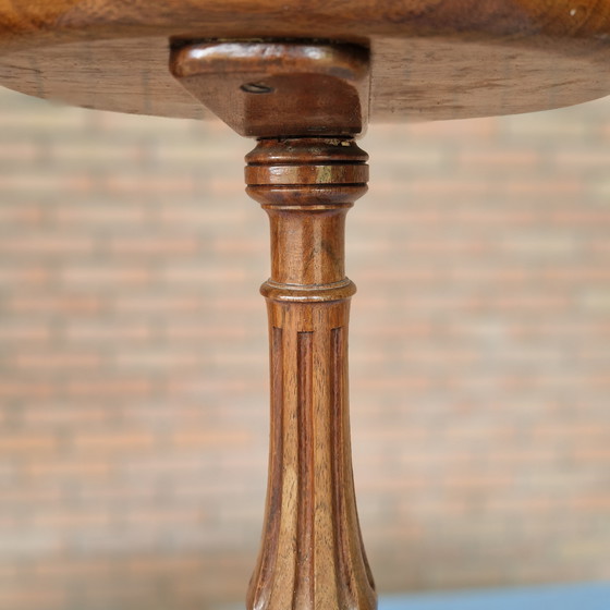 Image 1 of Antico tavolino laterale in legno, tavolo da piante, tavolo da vino, pilastro