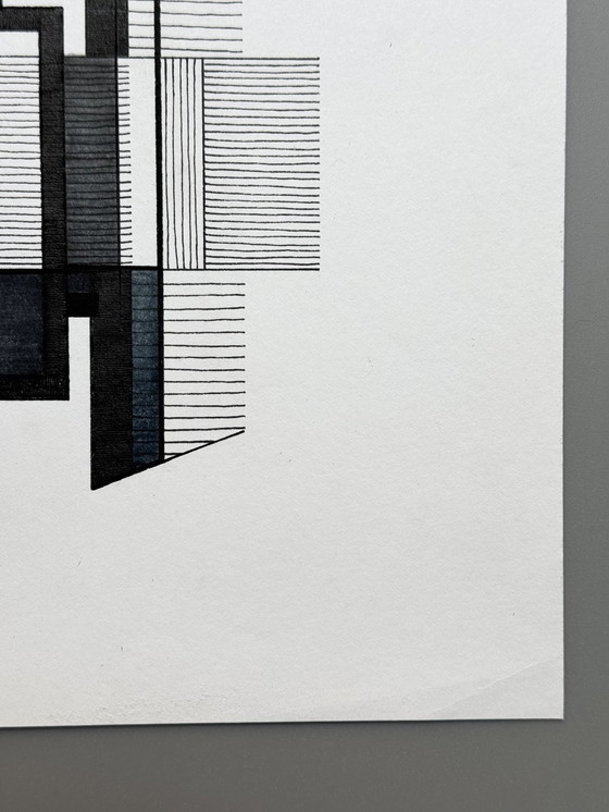 Image 1 of Eugène Eechaut (1928-2019) Architectural Abstraction, Ink, 1988