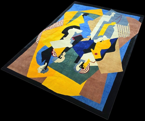 Handgeknoopt wollen tapijt – Albert Gleizes Composition, zijdezachte wol op katoen, 200x275cm (photo 5 of 8)
