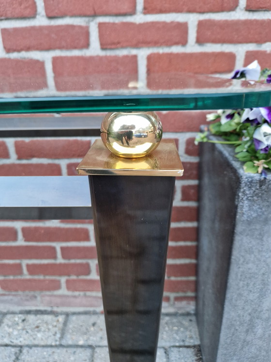 Image 1 of Mesita auxiliar de estilo Hollywood Regency/Art Deco, década de 1980.