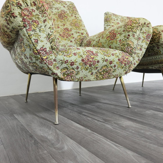 Image 1 of Gigi Radice para Minotti Par de sillones del modernismo de mediados de siglo de la década de 1950