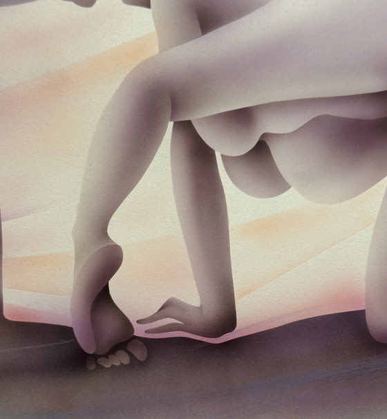 Image 1 of Yvon Adam peinture érotique vers 1985 / encadrée 