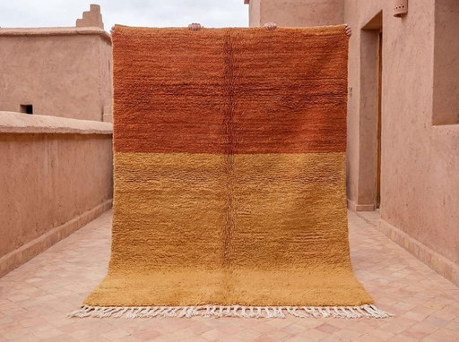 Handwoven natural wool rug, traditional method, 2/3 m