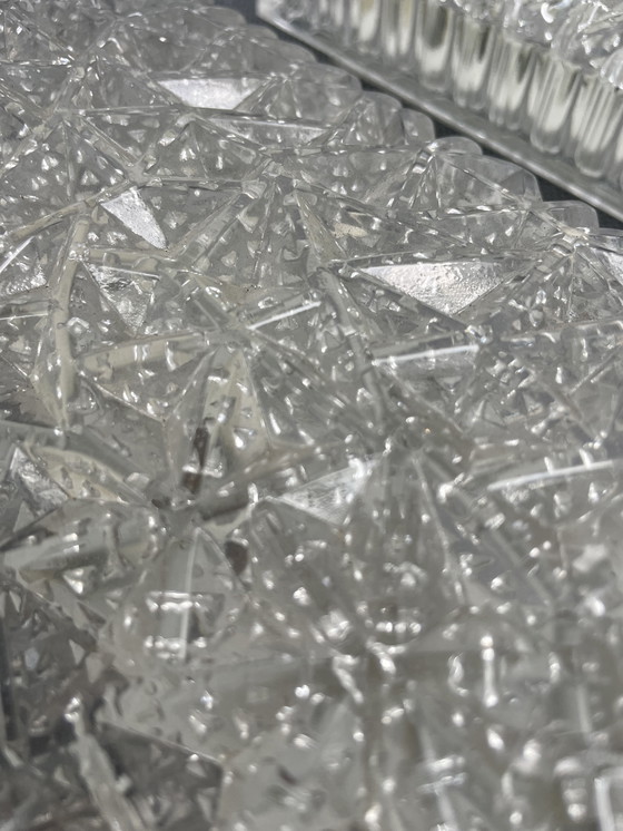 Image 1 of 2 vintage BUR wandlampen ijsglas kristal