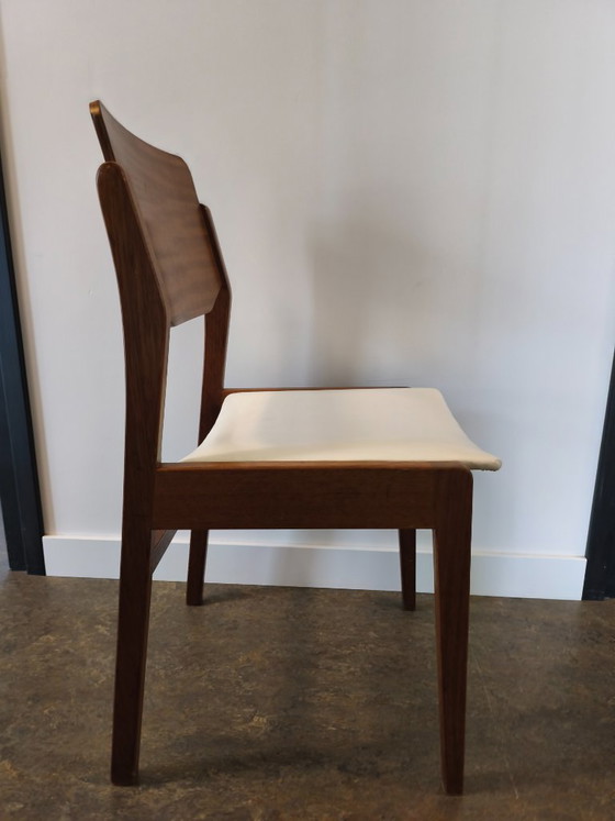 1 Stoel Deens Design Jaren '60 – Eetkamerstoelen, Wood, Skai (photo 5 of 6)