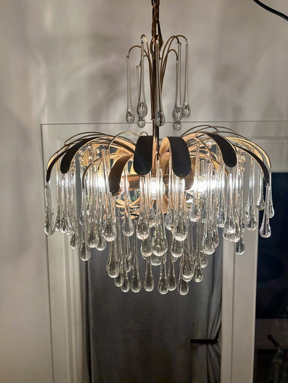 Image 1 of Vintage Palwa teardrop chandelier