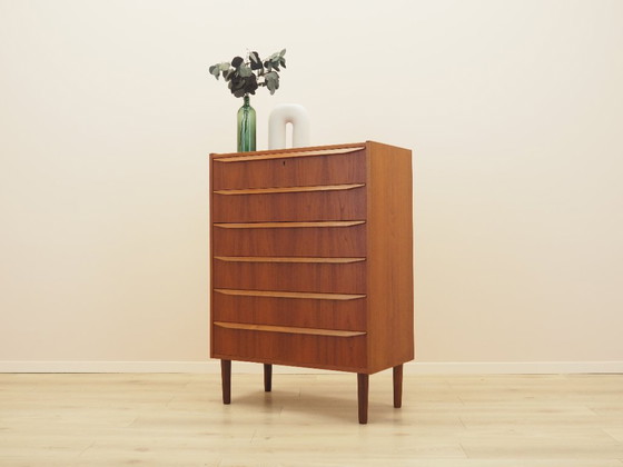Danish teak tallboy chest of drawers from the 1960s – Wood (photo 3 of 11)
