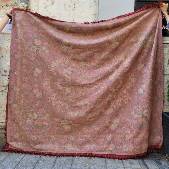 Image 1 of Large bedspread/tapestry, floral print, 40's - Eastern Europe