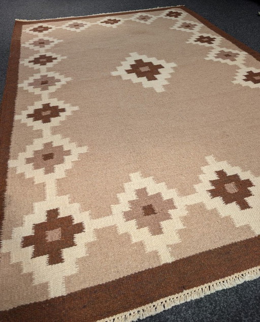 Vintage Traditioneel Röllakan Vloerkleed, Zweden, 1960s – vloerkleden en tapijten, Wool (photo 2 of 9)