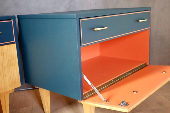 Image 1 of The Tuscan Line Pair – Mid-Century Nightstands