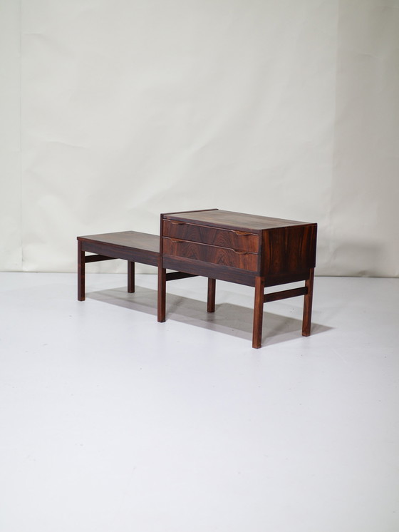 Image 1 of Hall Cabinet Rosewood Vintage Danish Hall Bench