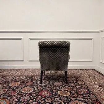 Set Chesterfield Sessel Samt gemustert grau (Foto 14 von 20)