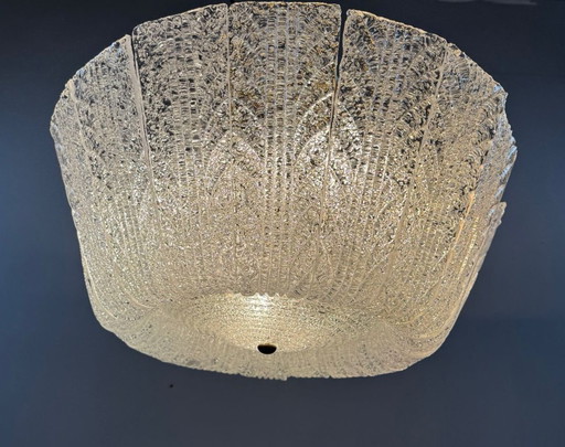 Große Deckenlampe/Deckenleuchter von Barovier&Toso, Muranoglas, Italien, 1960er, seltenes Exemplar