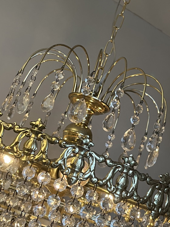 Image 1 of Xl vintage crystal pocket chandelier chandelier pendants