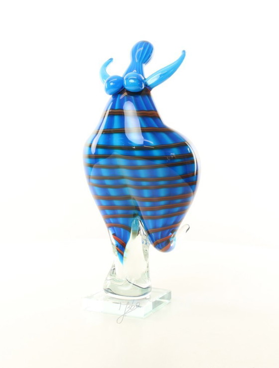 Image 1 of VERY BIG Glass Figure Murano Style Plump Woman PICASSO SCULPTURE 