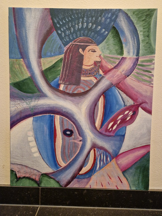 Image 1 of Peinture à l'huile Fantaisie égyptienne