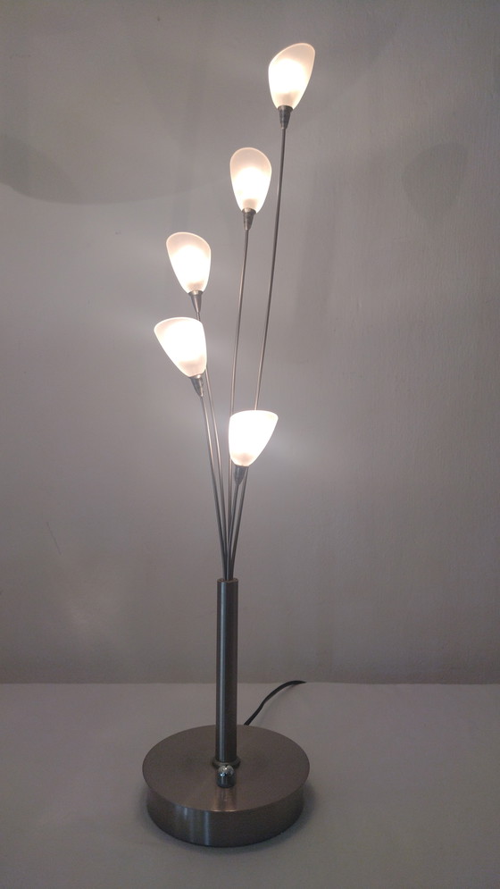 Image 1 of Metal Table Lamp With 3 Chalices and Dimmer