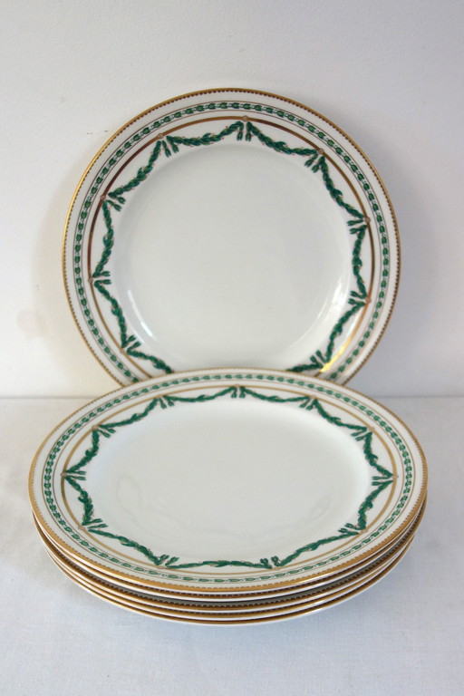 6 large dinner plates Winkle & Co Whieldon Road circa 1910