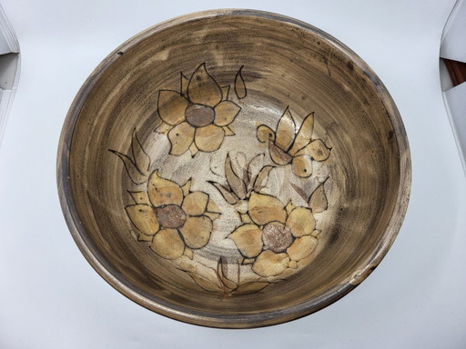 Grande ciotola in gres di Vallauris Vallauris Côte-d'Azur Francia 1970