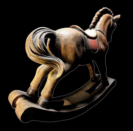 Cavallo a dondolo vintage in legno (Clayre & Eef) – Oggetti decorativi, Wood (photo 4 of 7)