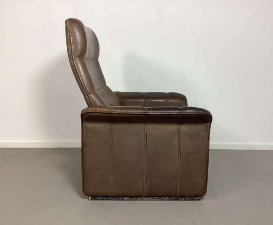 Image 1 of Brutalist Desede De Sede Vintage Ds50 Buffalo Leather Lounge Chair Armchair