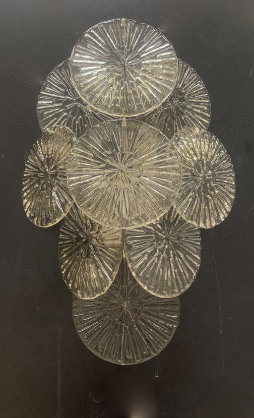 pair of wall lamps, appliques attributed to Mazzega