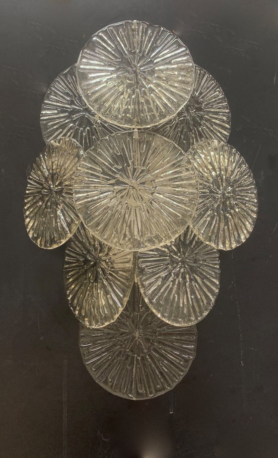 Image 1 of pair of wall lamps, appliques attributed to Mazzega