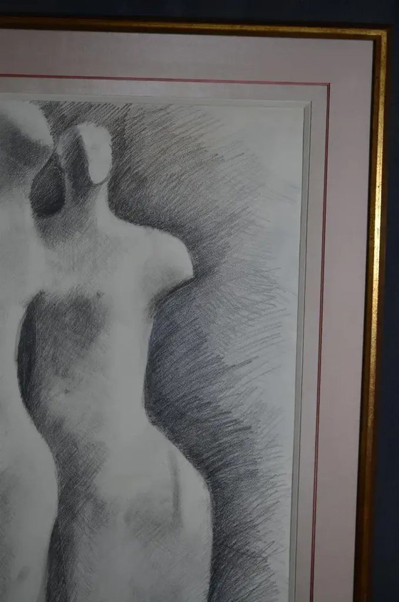Gerard Ramon ( ) "Sculptural Forms" Dessin au Crayon Signé – Peintures et dessins, Paper, Glass (photo 7 of 10)