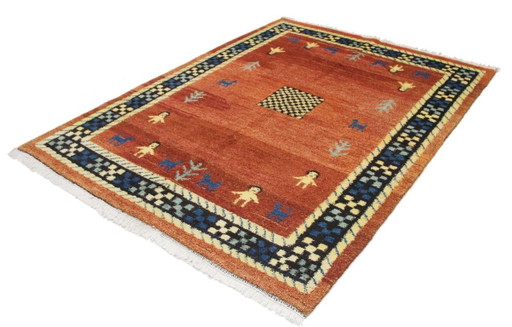Original Modern Indo Gabbeh Wool Rug 235 x 174 cm