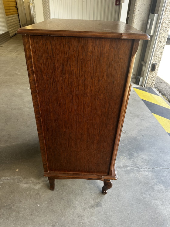 Vintage massief eikenhouten hifi-kast voor platenspeler – Ladekasten, Wood (photo 8 of 10)
