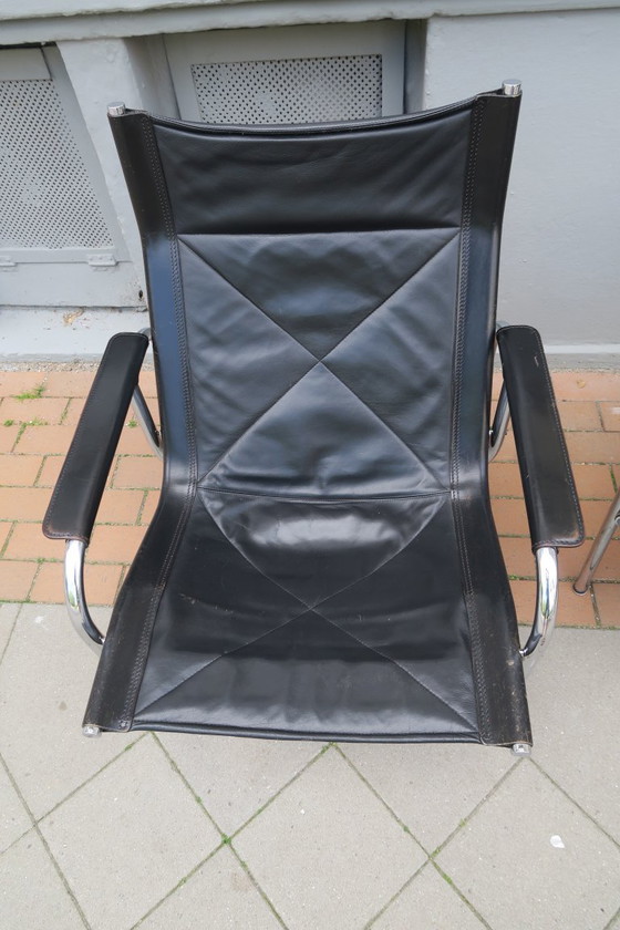 Image 1 of 2 poltrone in pelle di Hans Eichenberger per Strässle anni '80